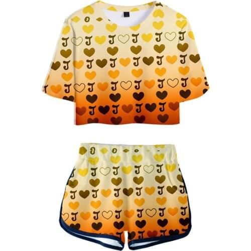Anime JoJos Bizarre Adventure Cosplay Costumes Adult Shirts+Short Outfits Halloween Carnival Costumes