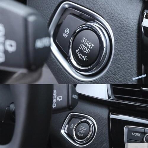 Lapetus ABS ! Auto Styling Start Stop Engine System Key Modling Frame Cover Trim Fit For BMW 1 Series 116i 118i F20 2012 - 2016