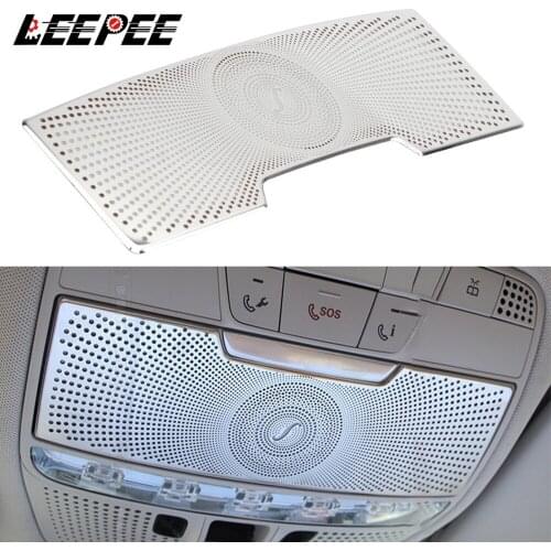 LEEPEE Car Reading Light Cover Interior Roof Lamp Frames Trim Decoration Strips for Mercedes Benz C Class W205 GLC