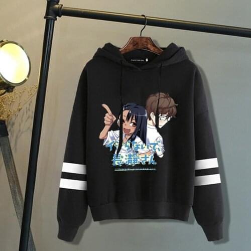 Fashion Anime Don't Toy with Me, Miss Nagatoro Hoodies Women Kawaii Nagatoro Hayase Printed Korean Women New Casual Sweatshirts