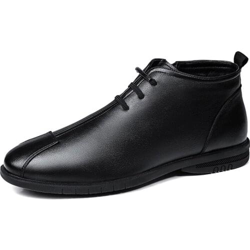 2021 Fashion Mens Chelsea Boots Male Ankle Shoes Luxury Brand Leather Men Boots Dress Shoes Party Wedding High Top Casual Flats