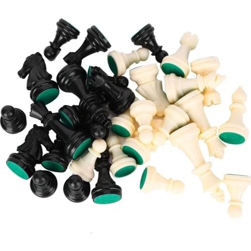 Plastic Chessmen Set International Chess Game Complete Chessmen Game Entertainment Set without Chess Board