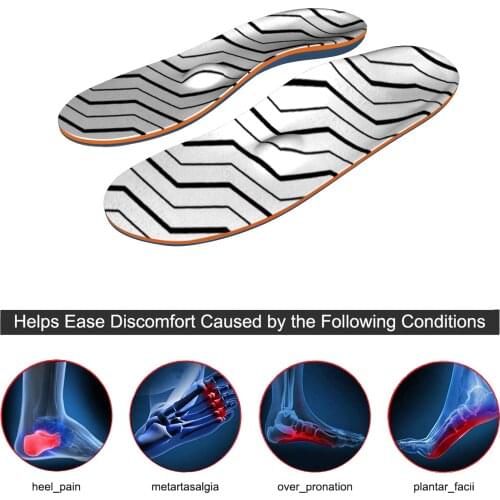 IFitna Unisex Flatfoot Fasciitis Arch Support EVA-Orthopedic Insoles with Lighten Foot Pressure Full Length