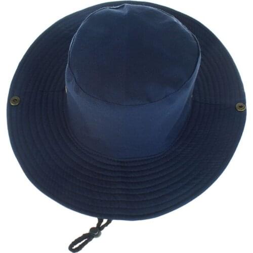 Big Brim Summer Men Women Fisherman Hat Sun Beach Caps Protection Bucket Hat With String Fisherman Caps Unisex Rashguard