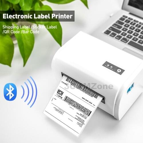 Thermal Barcode Label Printer With Label Compatible with Amazon Ebay 4×6 Shipping Label Printer use in iOs Android MAC Windows