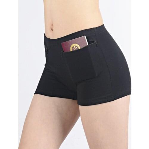 Women Safety Anti-theft Pants Soft Shorts Cotton Boxer Summer Under Skirt Shorts with Pockets Femme Underwears Safety Shorts