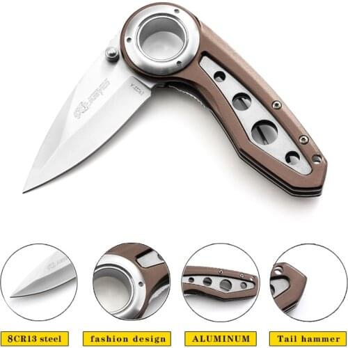 Folding Knife Fruit Outdoor EDC Pocket Pare Cutter Razor for Self-Defense Survival Climbing Riding Camping