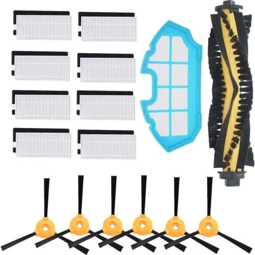 Replacement kit for EcoVacs Deebot 500 601 711 Robotics Vacuum Cleaner parts roller main brush hepa filters side brush