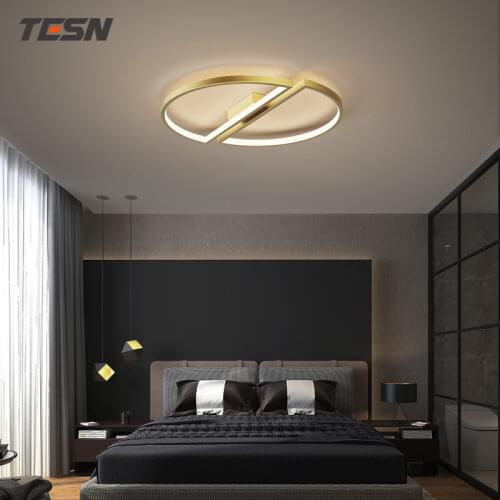 Master bedroom lamp light luxury modern minimalist led living room lamp personality household round Nordic ceiling lamps