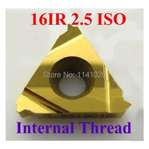 16IR 2.5 ISO Carbide Threading Inserts Internal Threading Insert Indexable Lathe Inserts for Threaded Lathe Holder