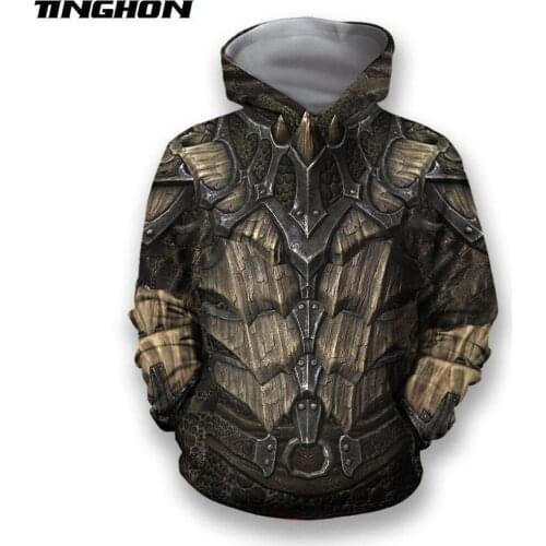 XS-7XL All Over Print Daedric Armor Hoodie For Men/Women Harajuku Fashion hooded Sweatshirt Cosplay Casual Jacket Pullover