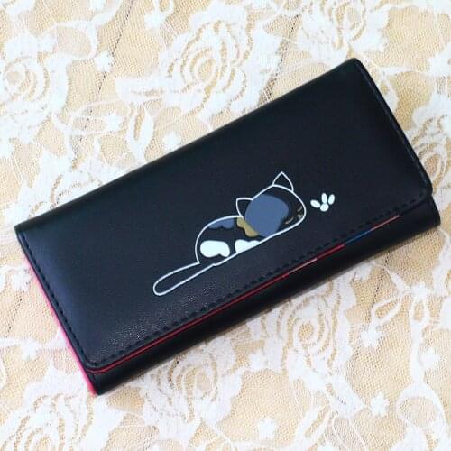 Women Wallets Lady Purses Handbags Coin Purse Long Clutch Moneybags Lovely Cat Wallet ID Cards Holder Pocket Bags Notecase Pouch