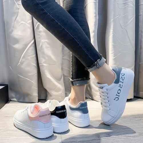 Womens Casual Shoes Comfortable Breathable Lace-Up Walking Shoes Outdoor Non-slip Women Sneakers Luxury Flats White Shoes Tenis