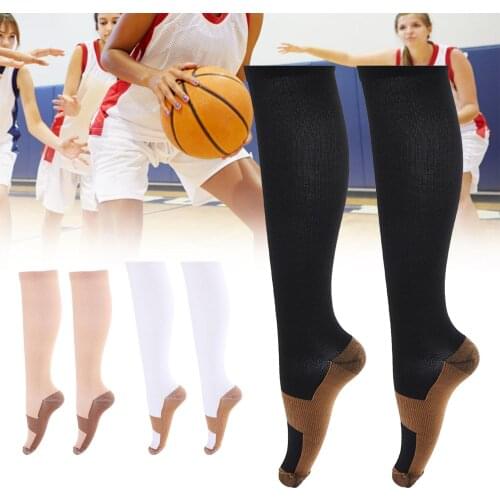 Winter New Compression Stockings Patchwork Women Sport Fitness Prevent Muscle Fatigue Varicose Veins For Cycling Running Fitness