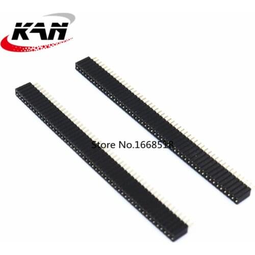 10pcs 1.27mm 1.27 Pin Header Single Row Female Breakaway PCB Board Connector Pinheader 1*50P DIP Plastic height 4.6mm