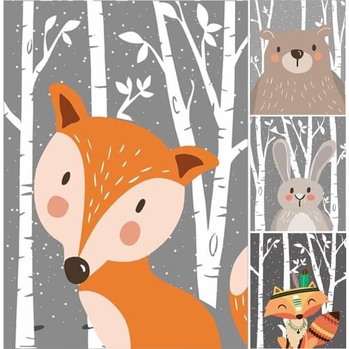 2021 New Cartoons Animals Diamond Mosaic Rabbit 5D DIY Diamond Painting Childrens Handicrafts KB183