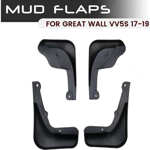 For GREAT WALL VV5S 2017-2019 Car Front Rear Car Mudguards Fender Flares Mud Guard Flap Anti Splash Mudflaps Soft Good Tenacity