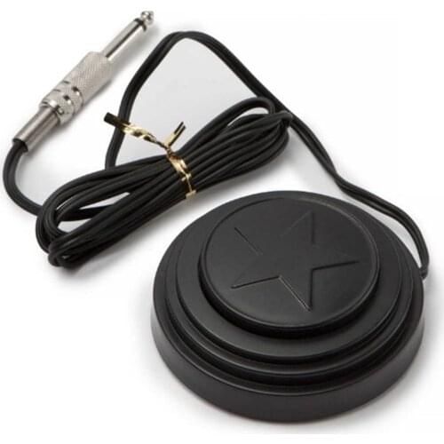 Black Round 360 Star Design Tattoo Foot Pedal Switch For Tattoo Power Kit Set Supply TFS02