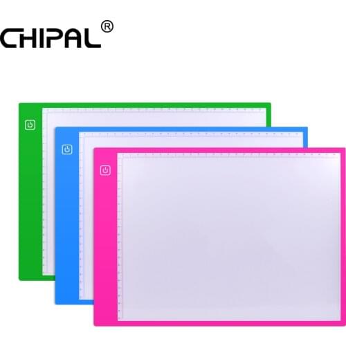CHIPAL Digital Graphic Tablet A4 LED Artist Thin Art Stencil Drawing Board Light Box Tracing Writing Coppy Electronic Tablet Pad