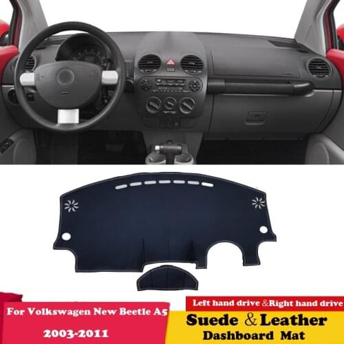 For Volkswagen VW New Beetle A5 2003 2004 2009-2011 Leather Dashmat Dashboard Cover Pad Dash Mat Carpet Accessories Suede