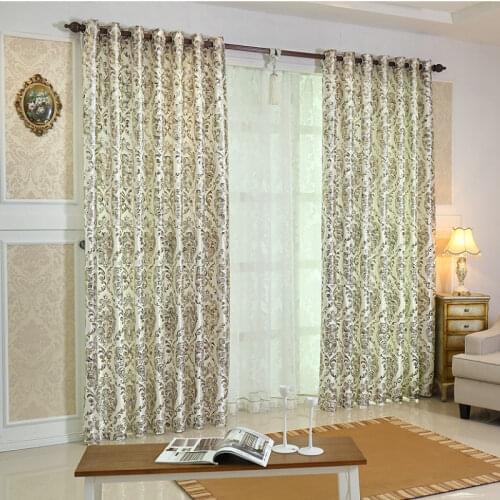 Bedroom European Curtains for The Living Room Window Shading Bronzing Cloth of Dining Key Luxury Style Flannelette