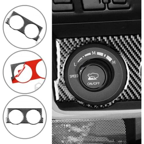 Glossy Practical Four-wheel Drive Mode Switch Panel Trim Carbon Fiber Panel Sticker Anti-scratch