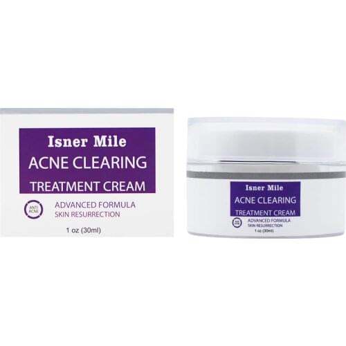 ISNER MILE 30ml Acne Clearing Treatment Cream Anti Acne Moisturizing Cream Oil Control Shrink Pores Acne Scar Remove Face Care