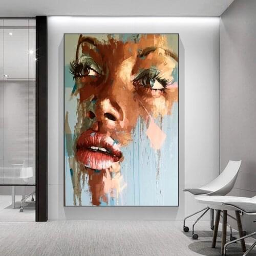 Canvas Paintings African Woman Face Abstract on the Wall Art Posters And Prints African Art Pictues For Living Room Cuadros