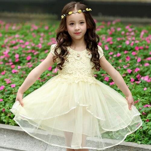 2019 Summer dress girl children clothing kids girls clothes flower girls dresses for party and wedding lace princess dress 2-15Y