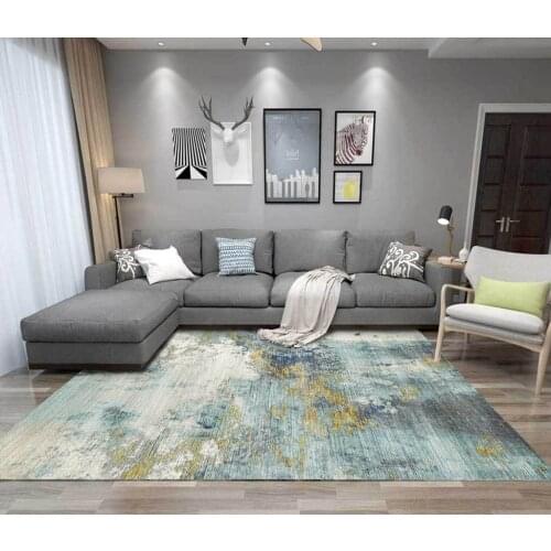 Fashion Modern Style Anti-Slip Floor Mat for Living Room Abstract Oil Painting Pattern Area Rugs Hallway Bedroom Bedside Carpets
