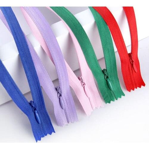 3# 10pcs 28cm/ 40cm/ 60cm Long Invisible Zippers Nylon Coil Zipper For DIY Handcraft Sewing Cloth Accessorie 16 different colors