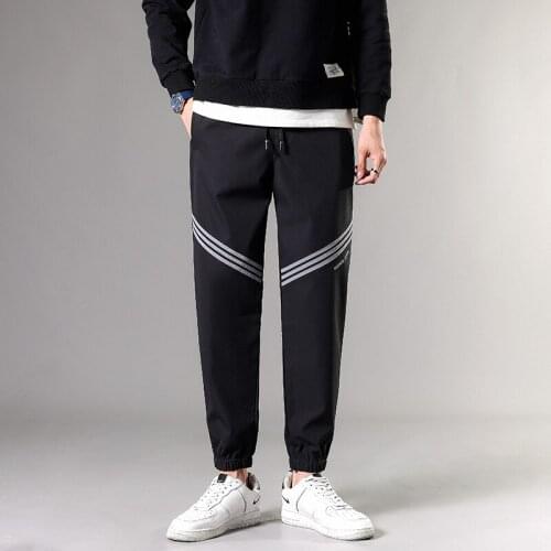 Mens Sweatpants Pants Men 2021 Spring New Splicing Casual Joggers Trousers Street Wear Sports Solid Pants Trousers Pants For Men