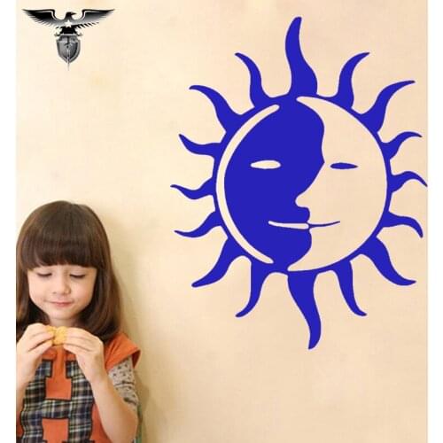 EmpireYing 3 Sizes 8 Colors Sun Moon Sign Yin Yang Tribal Funny Car Sticker Door Motorcycles Laptop Kayak Decor Vinyl Decal Gift