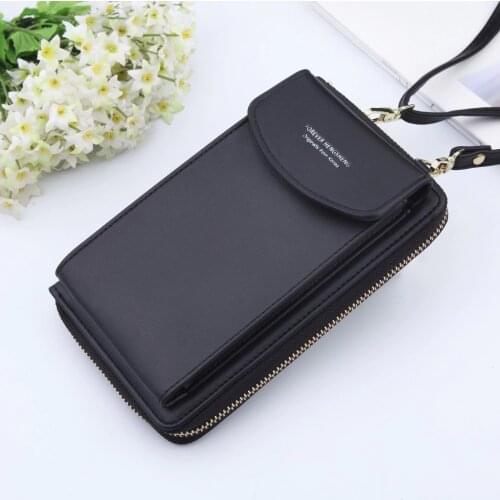 2020 New Women Casual Wallet Brand Cell Phone Wallet Big Card Holders Wallet Handbag Purse Clutch Messenger Shoulder Straps Bag