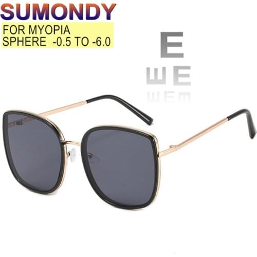 SUMONDY Prescription Sunglasses Myopia -0.5 to -6.0 Men Women UV400 Polarized Nearsighted Glasses Astigmatism Customizable SU11