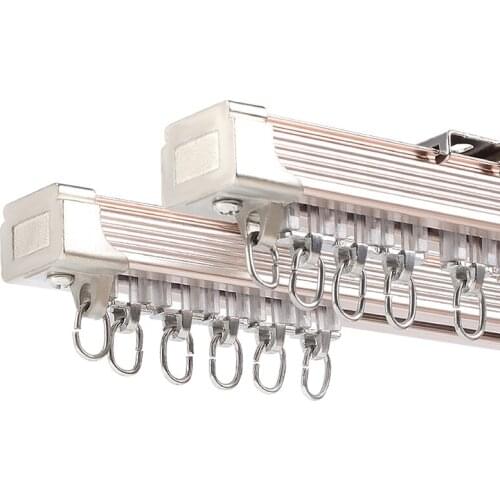 Smooth and quiet strong load bearing thick aluminum curtain track mute rail straight track