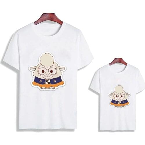 Family Clothes 2021 New Summer Family Matching Mother Daughter White Tshirt Son Father Disney Printed T-Shirts Family Clothing