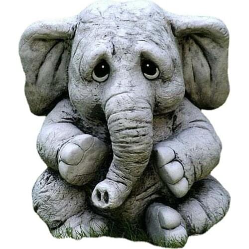 Resin Elephant Statue Sculpture Handmade Lucky Elephant Figurine Home Decoration Accessories Animal Ornament Desktop Decor