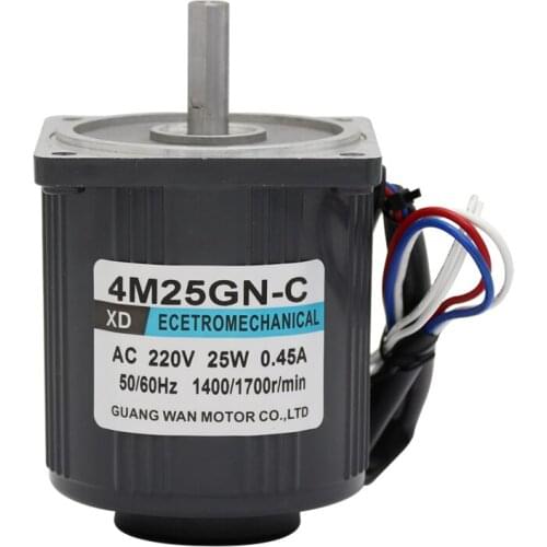 220V AC high-speed motor 1350 rpm 2800 rpm Mini motor 25W induction speed control small motor