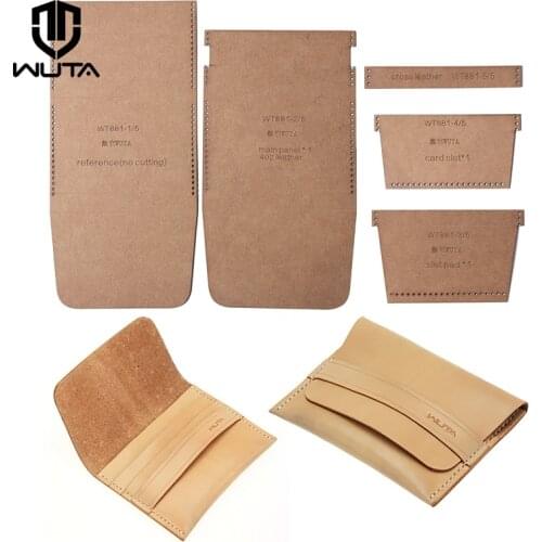 WUTA 881 Leather Acrylic Template for DIY Making Mini Card Holder,Women Small Purse,Men Creative Short Wallet Handmade Gift