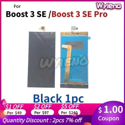 Wyieno 5" Black Sensor For Highscreen Boost 3 SE / Boost 3 SE Pro LCD Display + Touch Screen Digitizer Screen Assembly