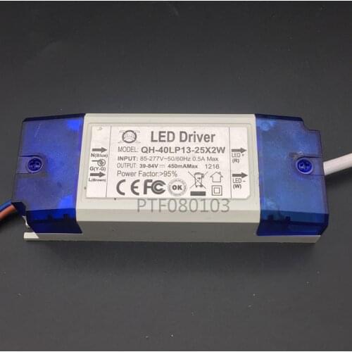 1 Pieces 13-25x2W DC39-84V 430mA - 450mA 30W 40W LED Driver High Power LED Powr Supply For Floodlight