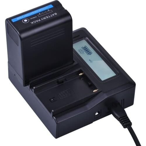 1pc 5200mAh BP-U60 BPU60 BP U60 Li-ion Battery+LCD Ultra Fast Dual Charger for Sony Camcorders PMW 300 EX1 EX1R EX3 EX3R EX280