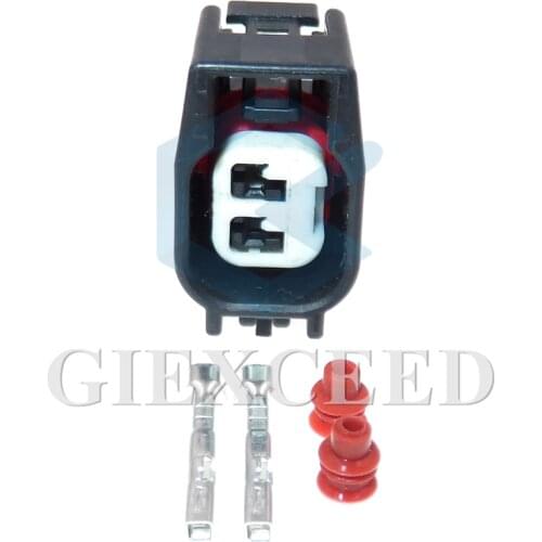 2 Sets 2 Pin Auto Wiring Terminal Sealed Connector 1.5 Series Automobile Waterproof Electric Wire Socket