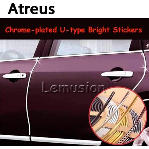 Atreus Car Sticker 3M DIY Interior Moulding Chrome Strip for BMW e46 e39 e60 e90 e36 Mini cooper Audi a4 b6 a3 a6 c5 b8 b7