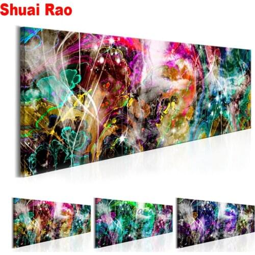 Large size Diamond Painting abstract color line 5d picture of rhinestone Mosaic full square round Drill cross stitch set Home De