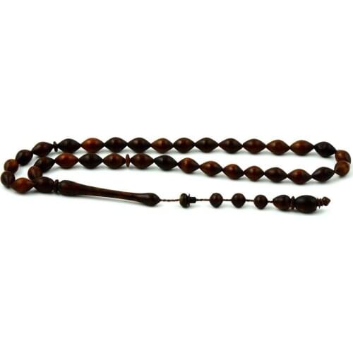 Rosewood Handmade Rosary with Barley Cutting