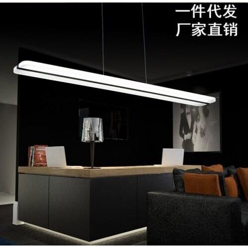 7015 horizon creative led long dining chandelier simple modern restaurant chandelier dimming acrylic Chandelier