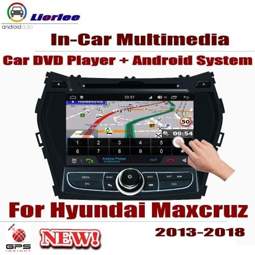 For Hyundai Maxcruz 2013-2018 Car DVD Player GPS Navi Navigation Android 8 Core A53 Processor IPS LCD Screen Radio BT SD USB AUX