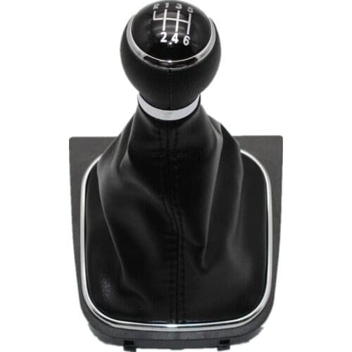 For VW Scirocco 2009 2010 2011 2012 2013 2014 Car-Stying 6 Speed Car Gear Stick Level Shift Knob With Leather Boot